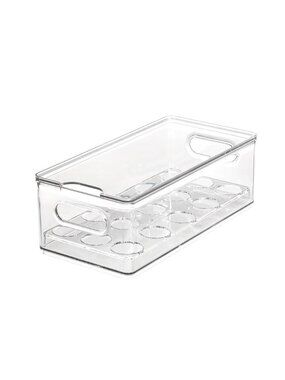 The Home Edit Egg Bin By iDesign Holds 15 Eggs Clear Plastic